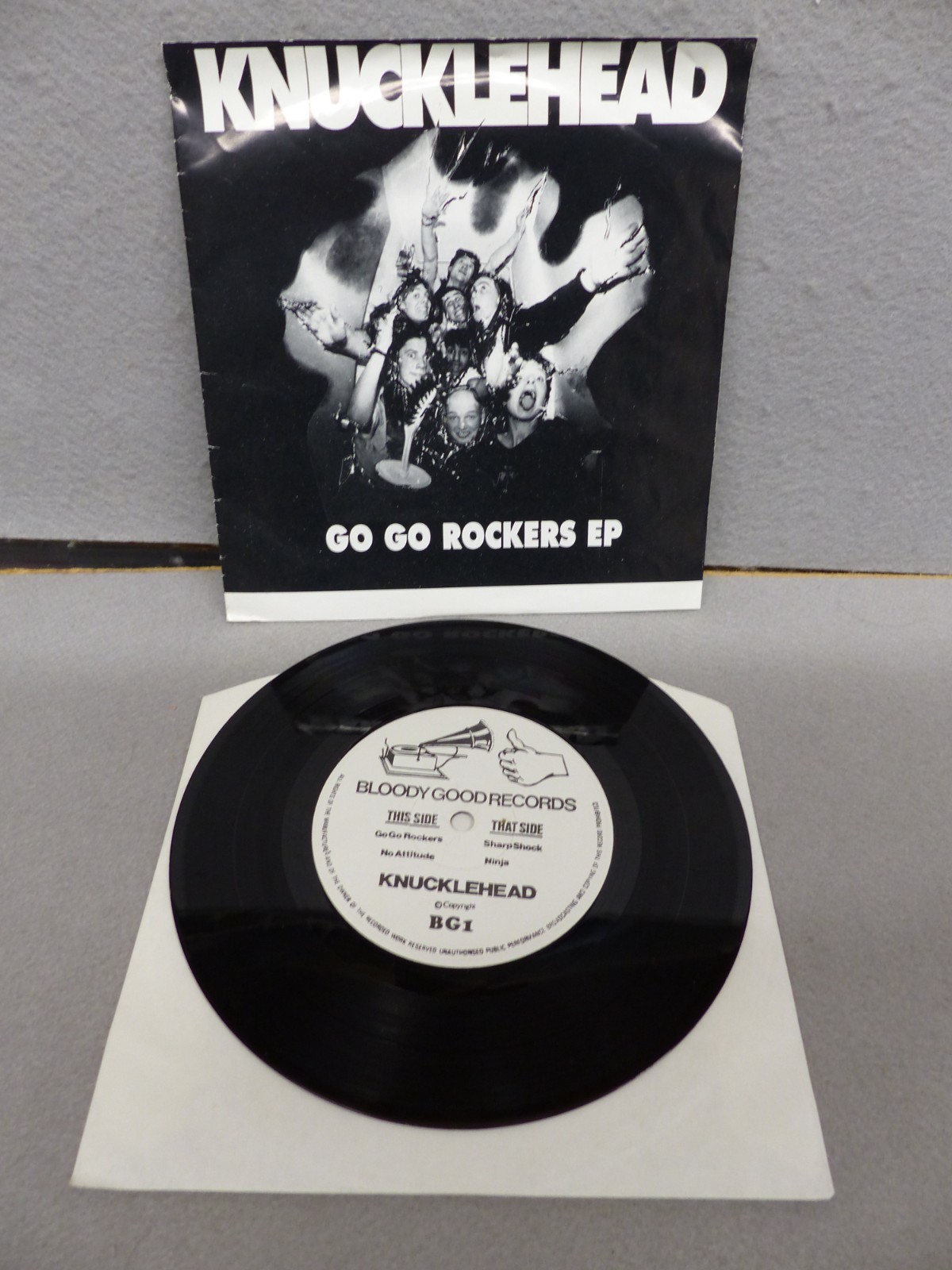 Knucklehead: Go Go Rockers EP  - UK 1st Press -7"- single 1990 - BG1