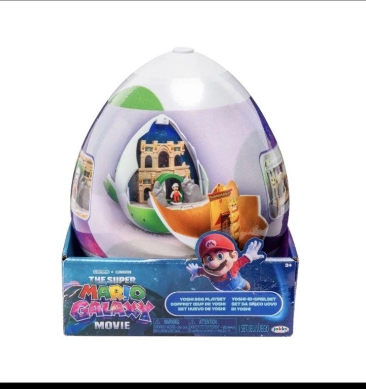 Super Mario Galaxy Movie - Yoshi Egg Playset con Yoshi da 1,5 pollici e Fire Mario
