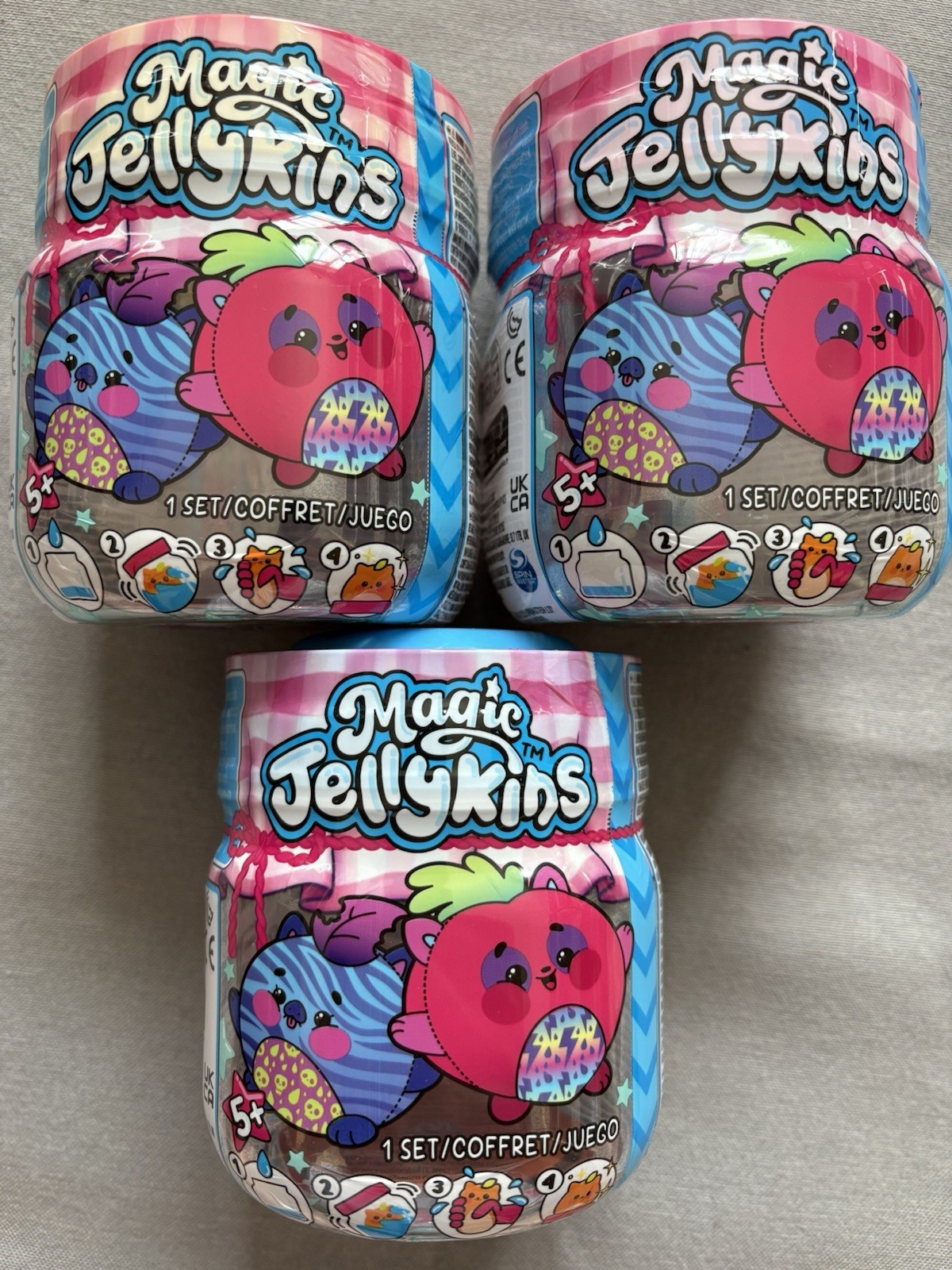 3 x Magic Jellykins - Tre confezioni nuove sigillate, peluche misterioso - spedizione gratuita