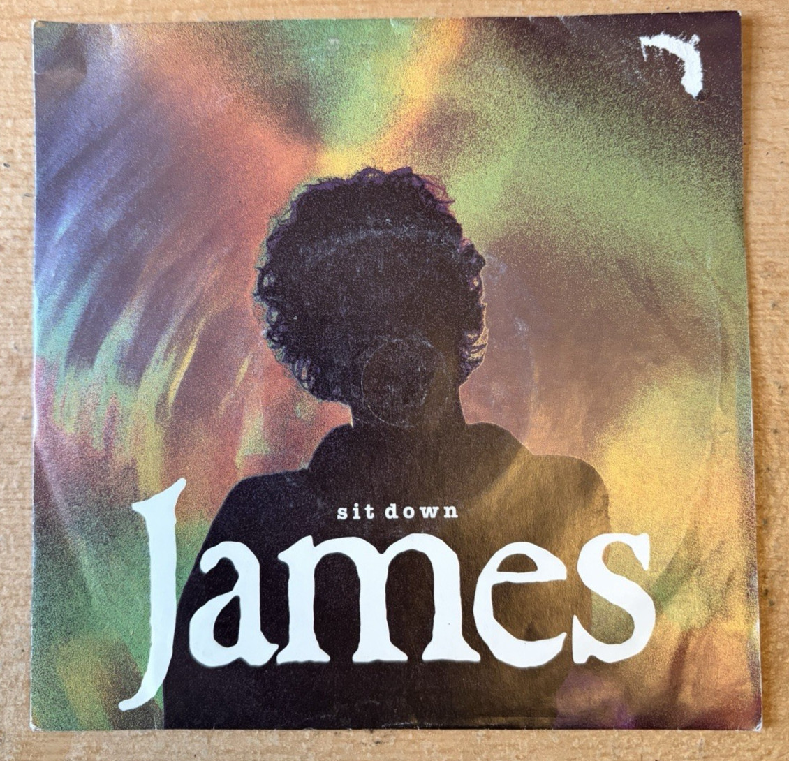 JAMES * SIT DOWN * 7" VINYL SINGLE  (1991) FONTANA JIM 8 PLAYS GREAT INDIE ROCK