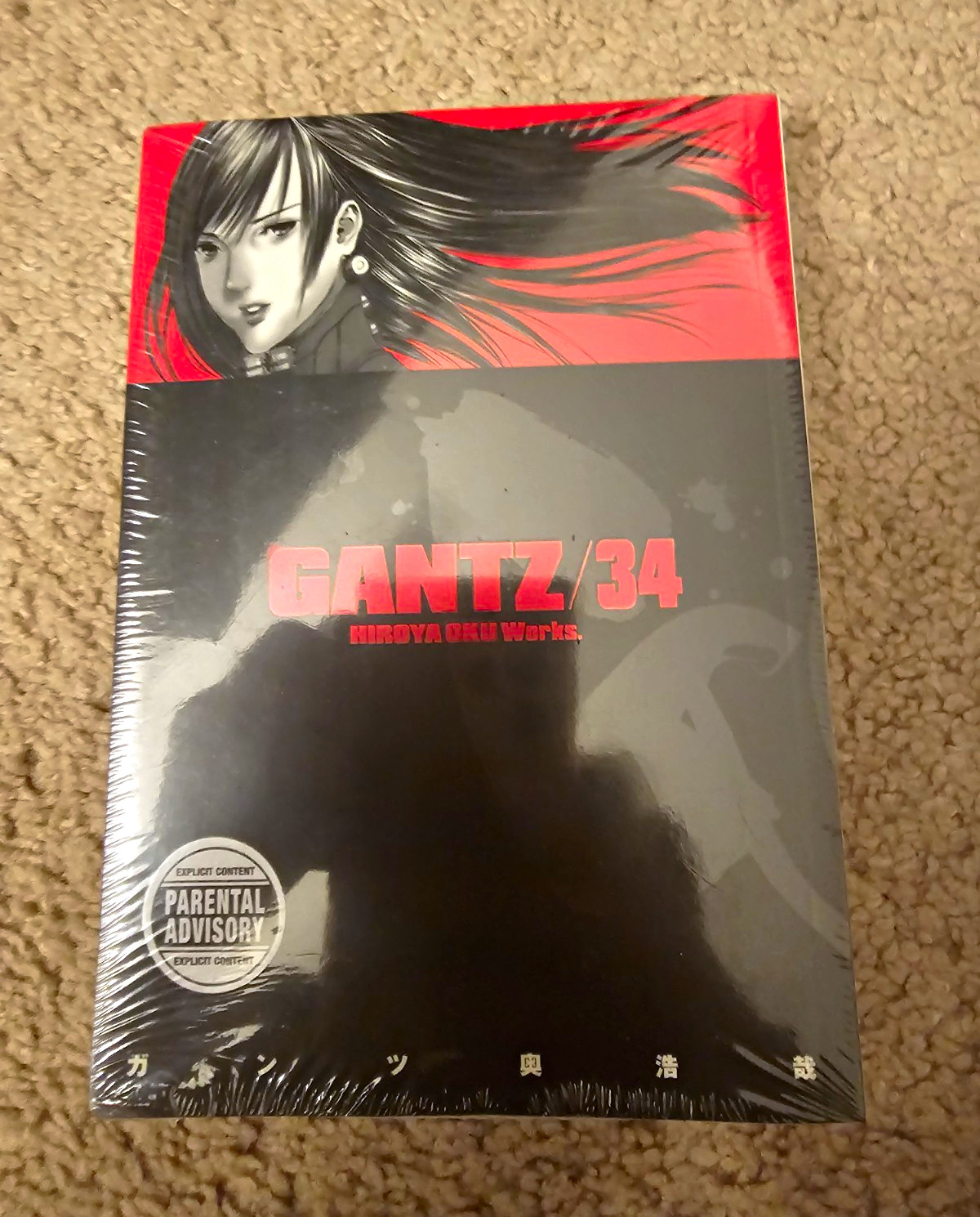Gantz Vol 34 manga graphic novel copertina morbida inglese Dark Horse Hiroya Oku fantascienza