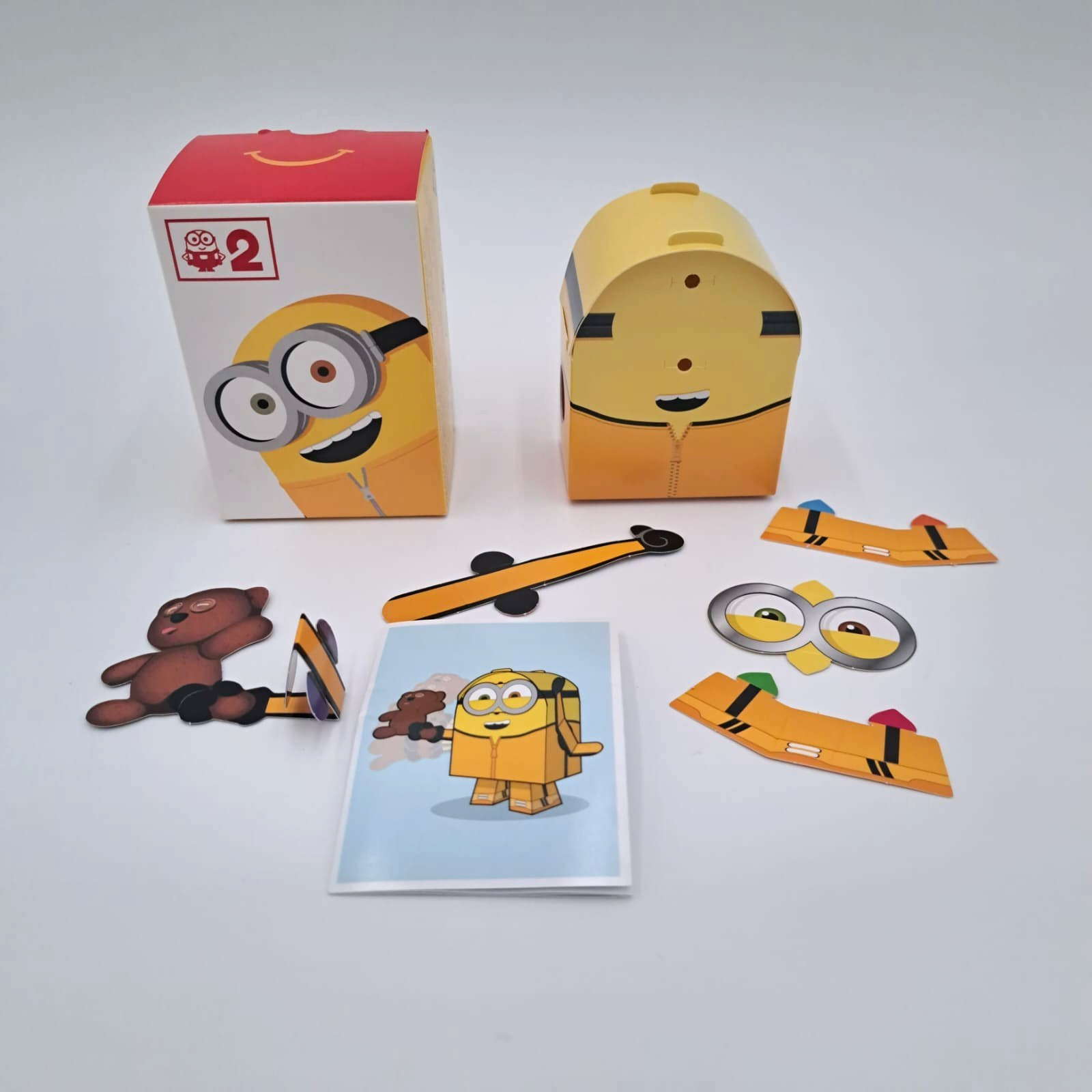 Minions Bob Tim Teddy Bear McDonald's Action Figure 2024 Set Completo Nuovo Toys
