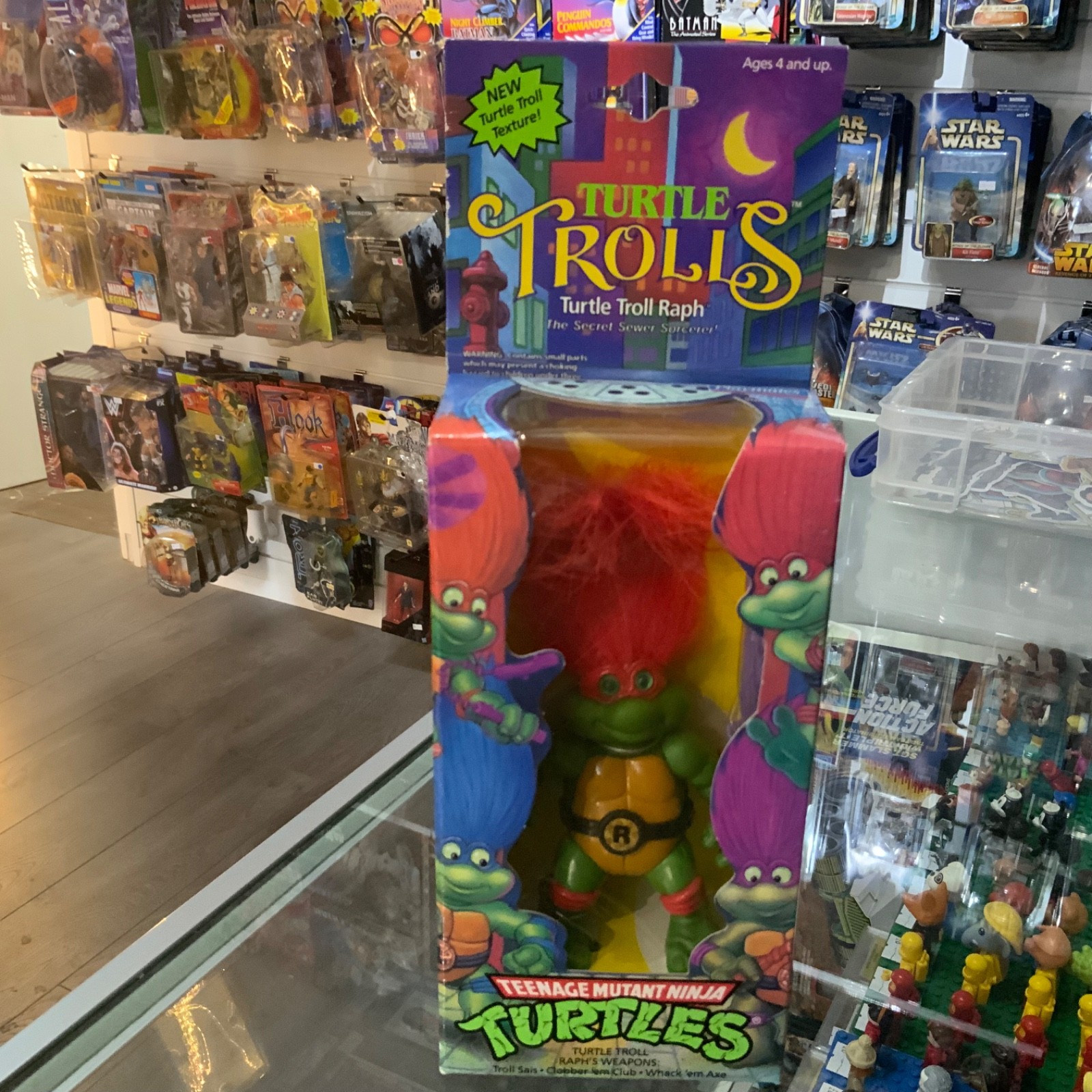 Playmates TMNT Turtle Troll Raph Action Figure Nuovo Sigillato Vintage Retrò MOC