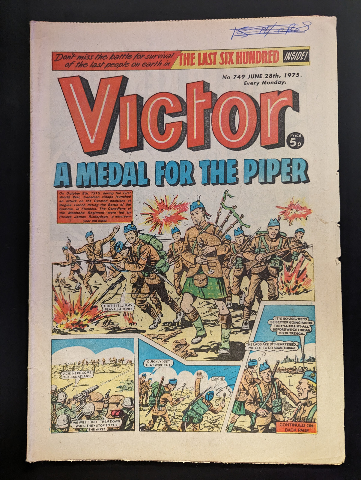 The Victor Comic, No 749, June 28th 1975.