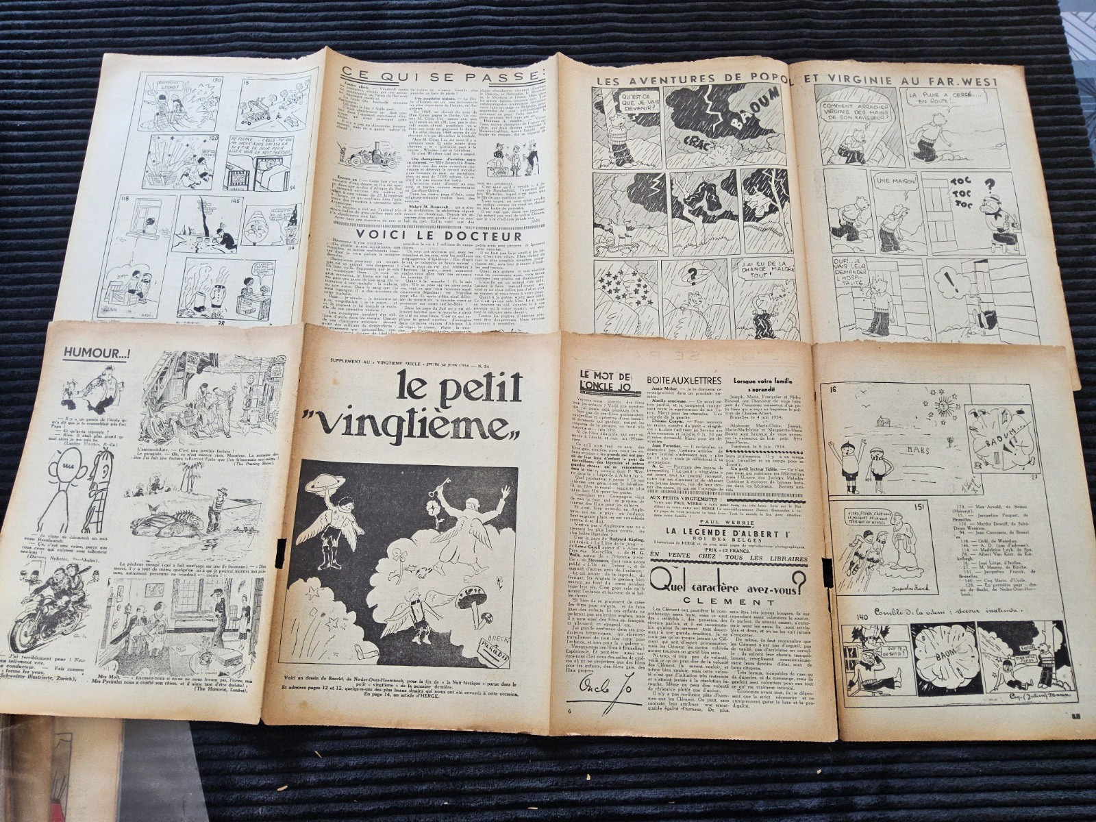 Tintin - Petit Vingtième - Numéro 24 de 1934 - Format A1