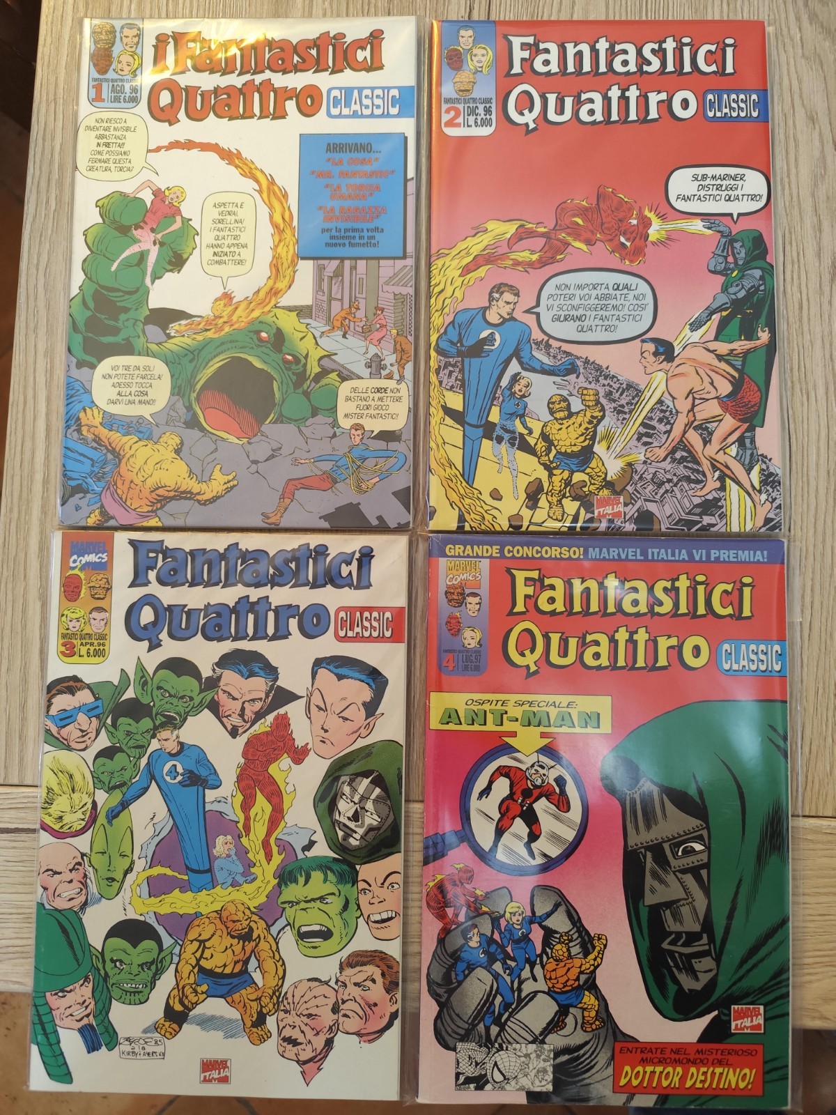 FANTASTICI QUATTRO CLASSIC - Serie completa nrr. 1,2,3,4 - Marvel Italia