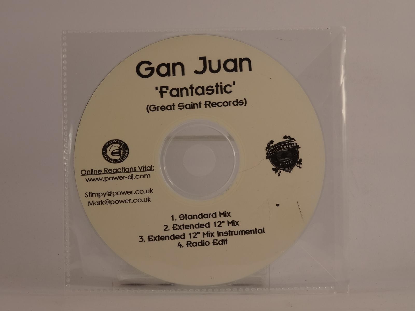 GAN JUAN FANTASTIC (E98) 4 Track Promo CD Single including Plastic Sleeve GREAT 