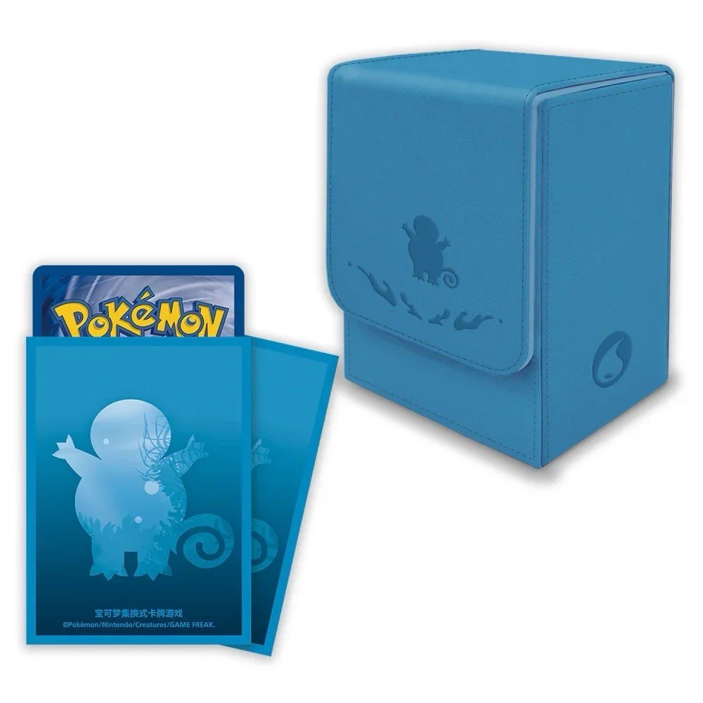 US SELLER Pokémon Chinese Exclusive Squirtle Deck Box & Card Sleeves 