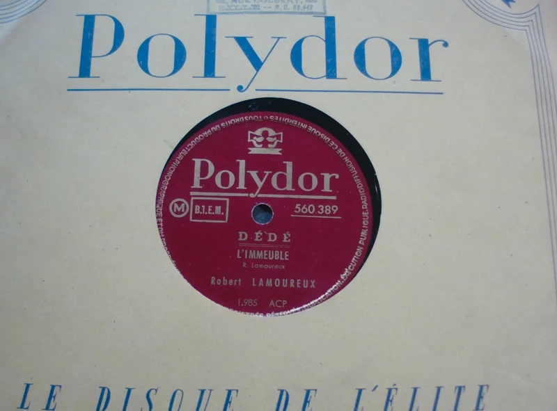 vinyle 25cm robert lazmoureux -dédé -polydor 560389