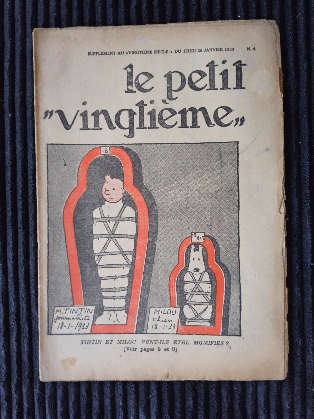 Tintin - Petit Vingtième - Numéro 4 de 1933