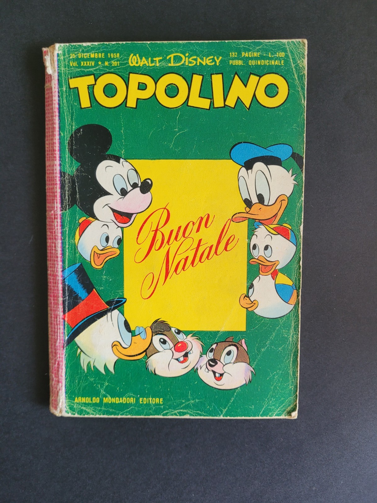 TOPOLINO LIBRETTO N. 201 - ED. MONDADORI DICEMBRE 1958