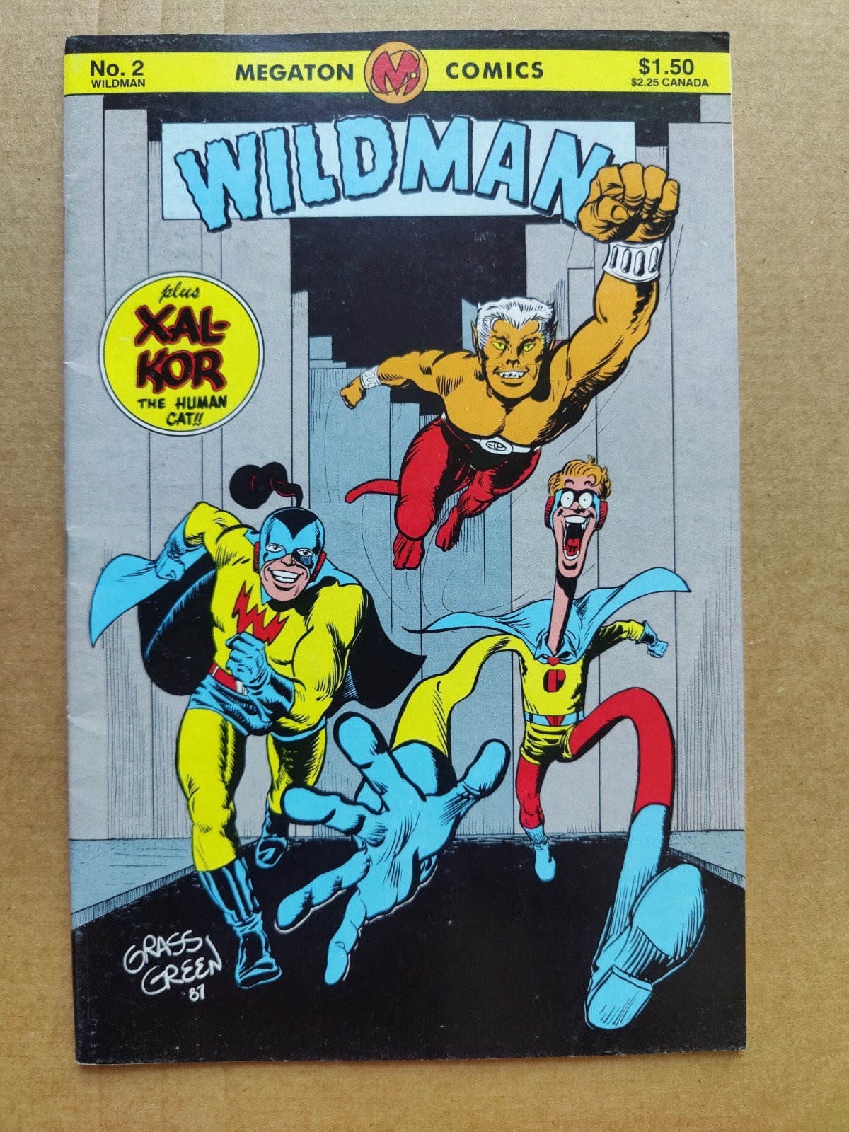 Wildman #2 Megaton Comics verde erba 1987 fumetto indie FN - Midgrade 