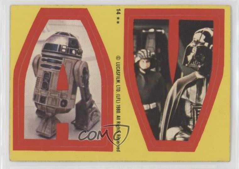 1980 Topps Star Wars: The Empire Strikes Back Stickers A V #14 0ol0