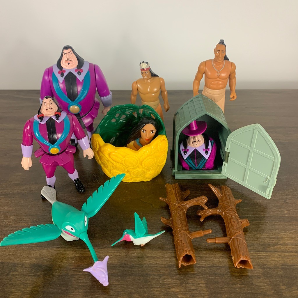 Lotto giocattoli Disney Pocahontas Mattel action figure Burger King Flit Ratcliffe