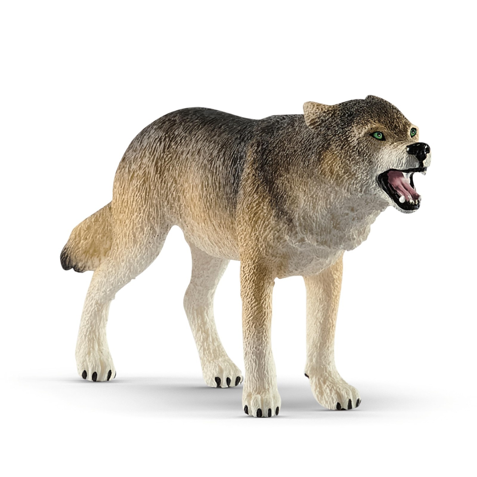Wild Life Realistic Prowling Gray Wolf Figurine - Durable North American Forest
