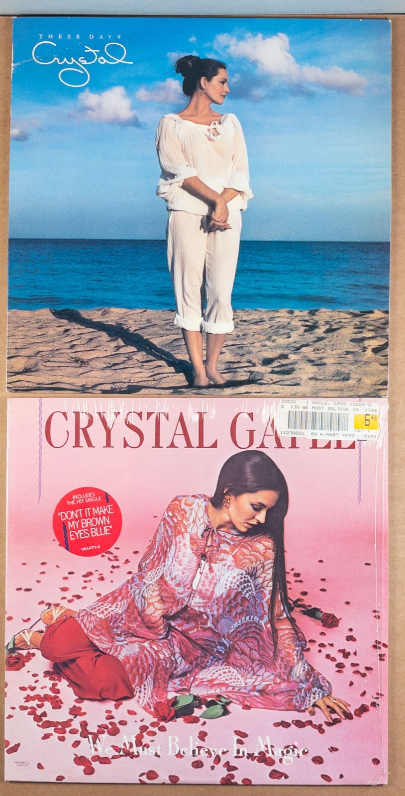 CRYSTAL GAYLE 2 RECORD LP LOT: These Days, We Must Believe In Magic