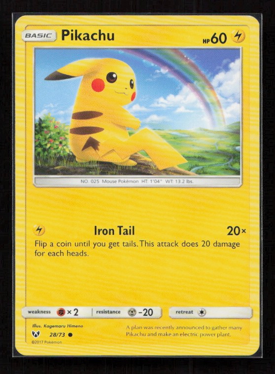 Pikachu 28/73 Leggende Lucenti Comuni Pokemon quasi nuovo
