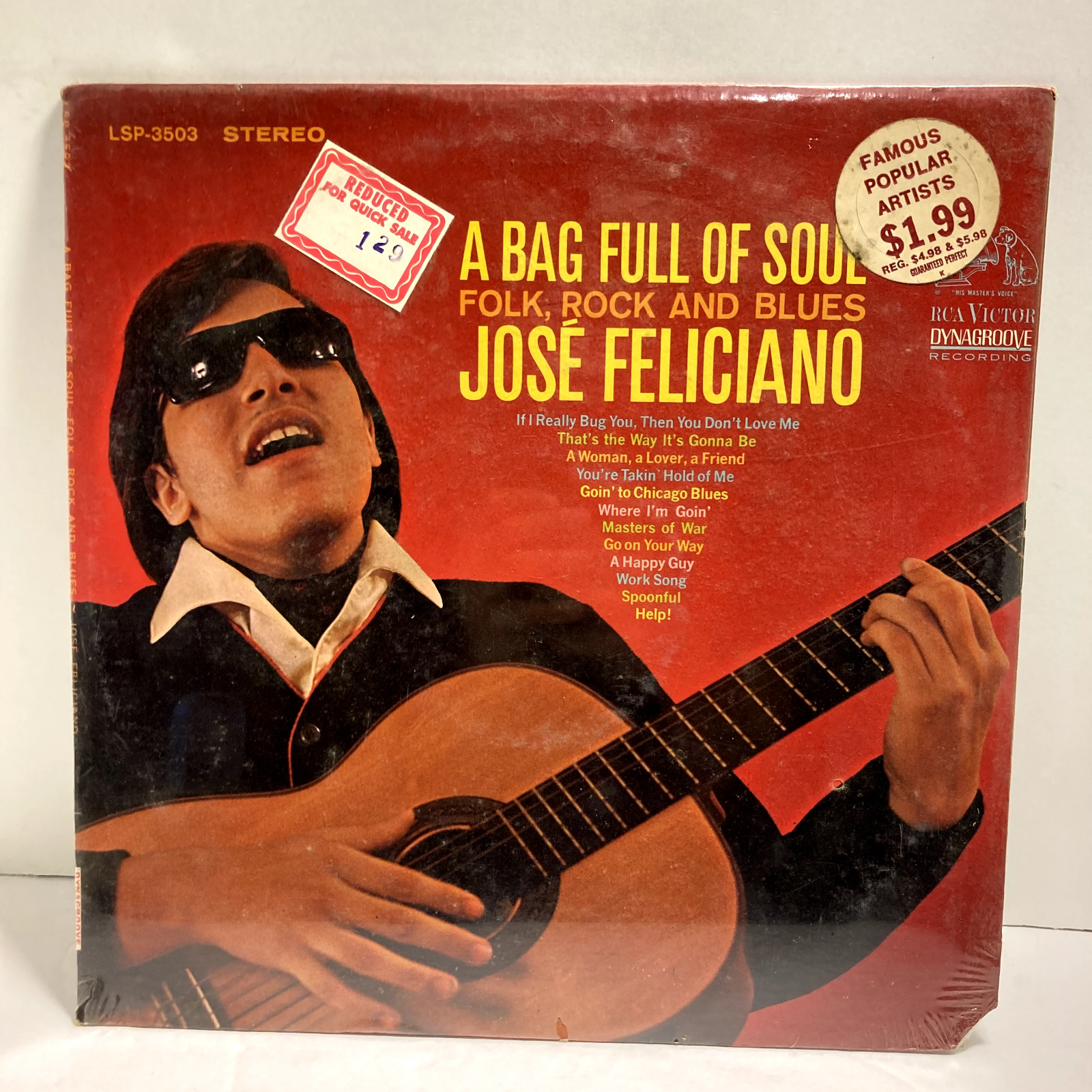 Jose Feliciano - A Bag Full of Soul LP - RCA 3503 - SEALED Vinyl - G6