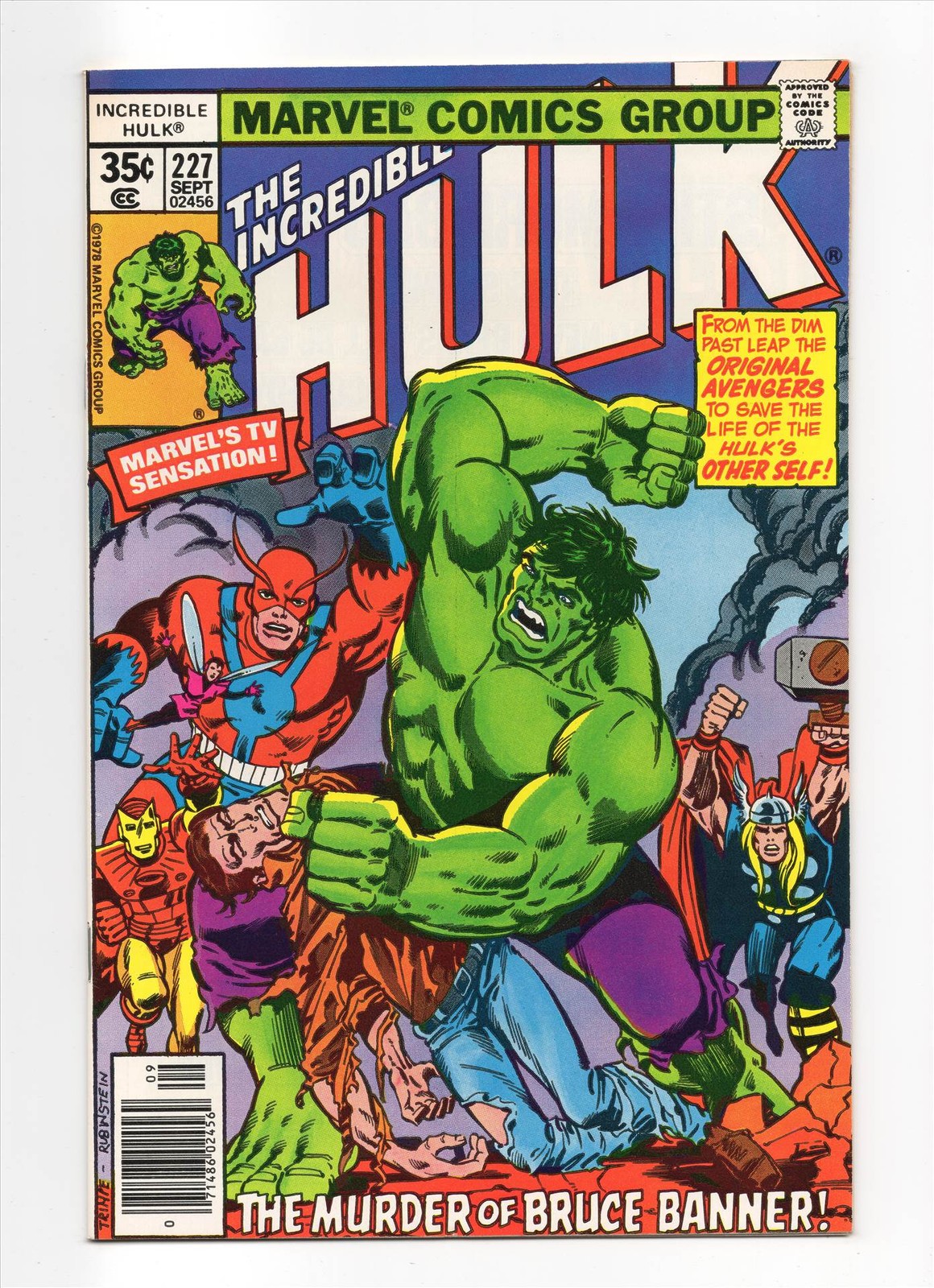 Incredible Hulk #227 quasi nuovo + 1978 apparizione Avengers Marvel Comics