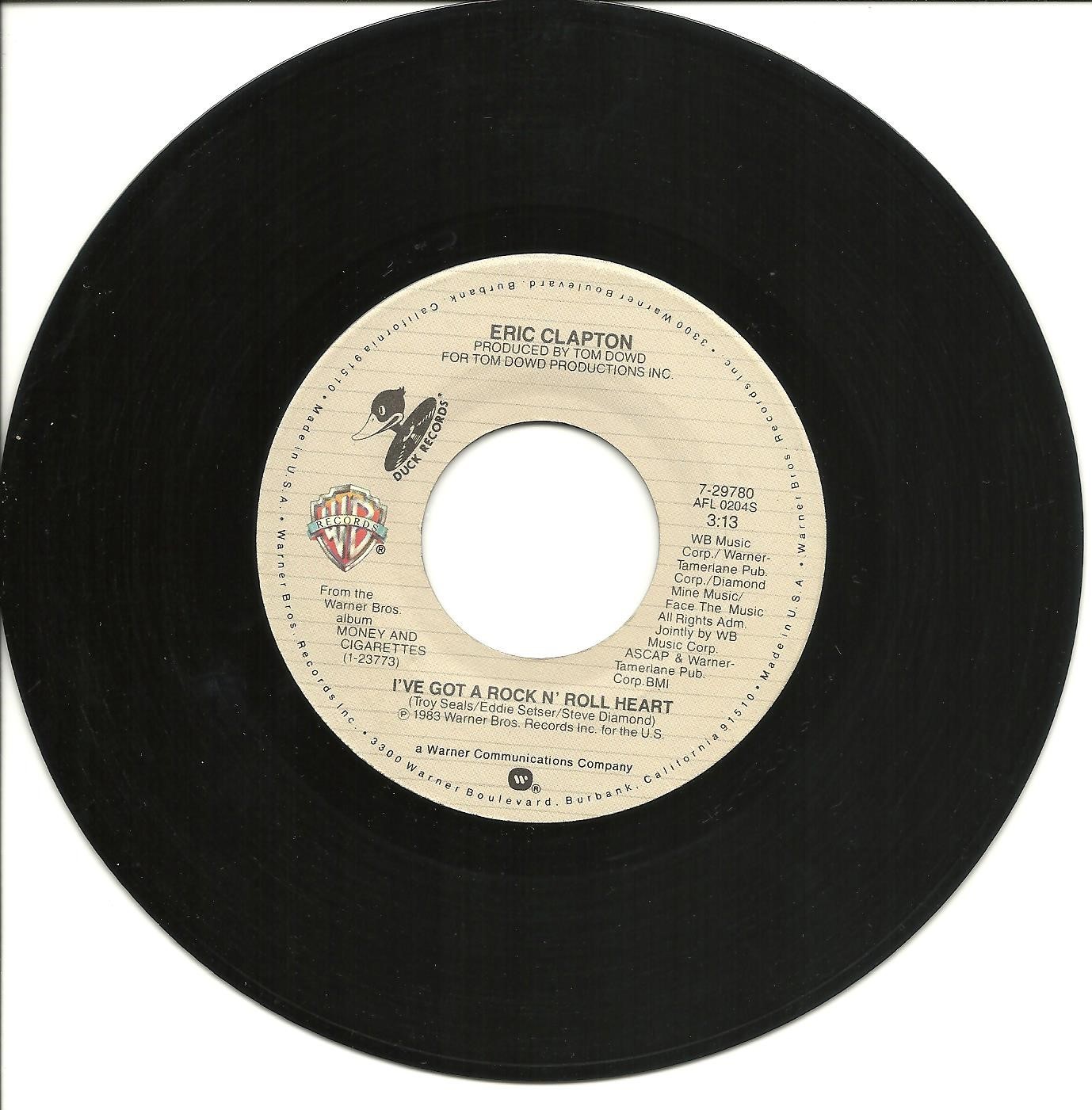 ERIC CLAPTON-I'VE GOT A ROCK N ROLL HEART-45 RPM-7"-ROCK-VINYL-RECORD-WB 29780-