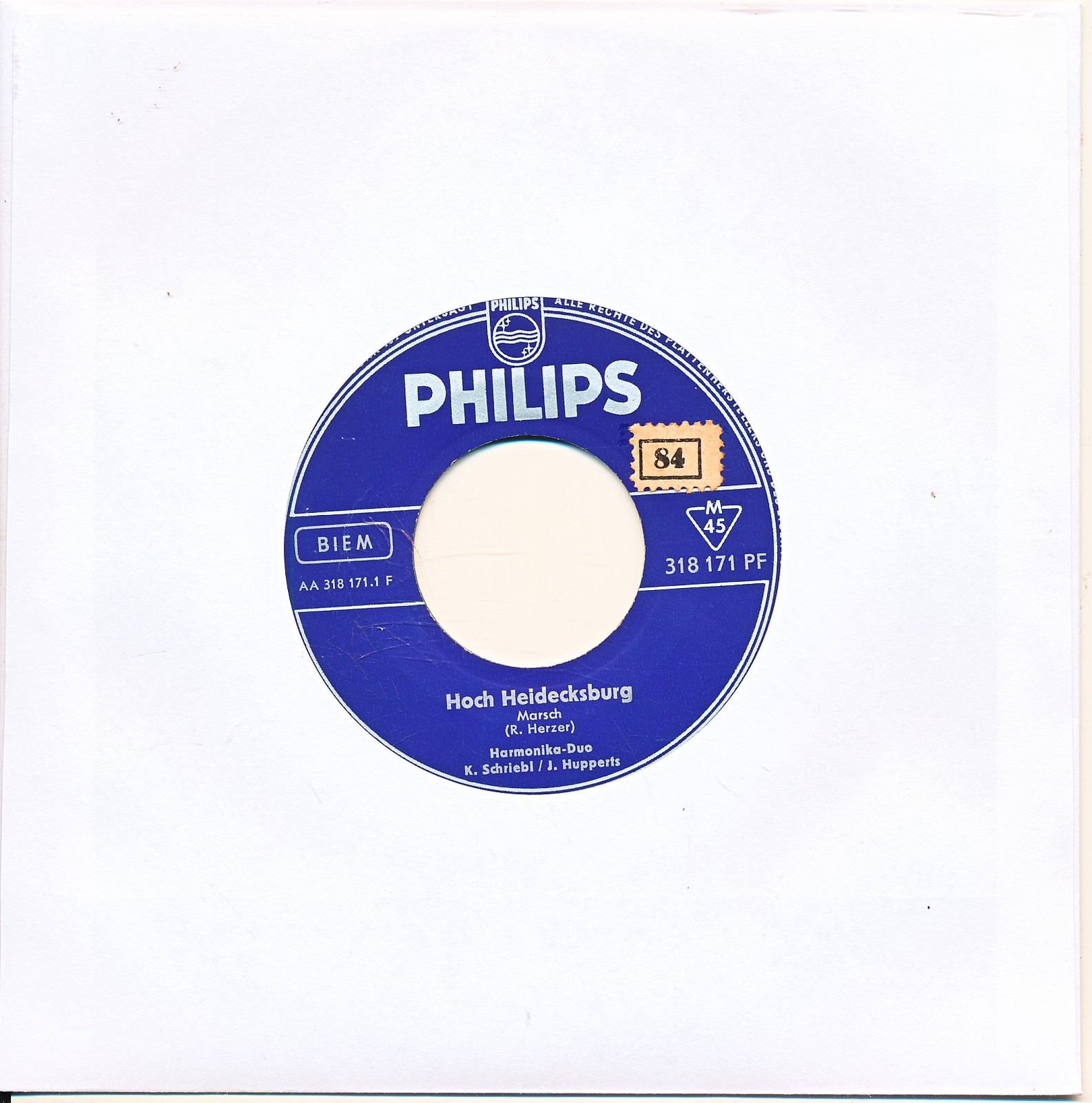 Hoch Heidecksburg - Harmonika-Duo - LC Single 7" Vinyl 171/20