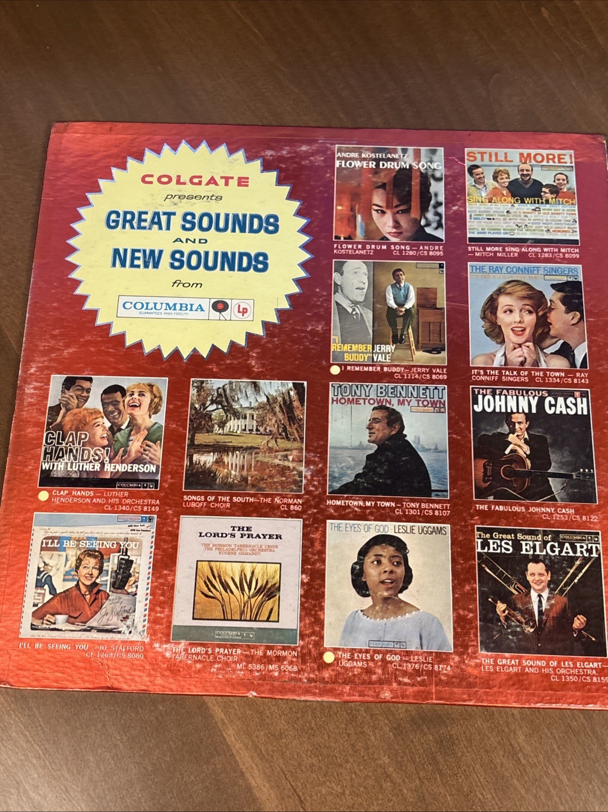 Colgate Presents Great Sounds and New Sounds 1958 Columbia LP + insert