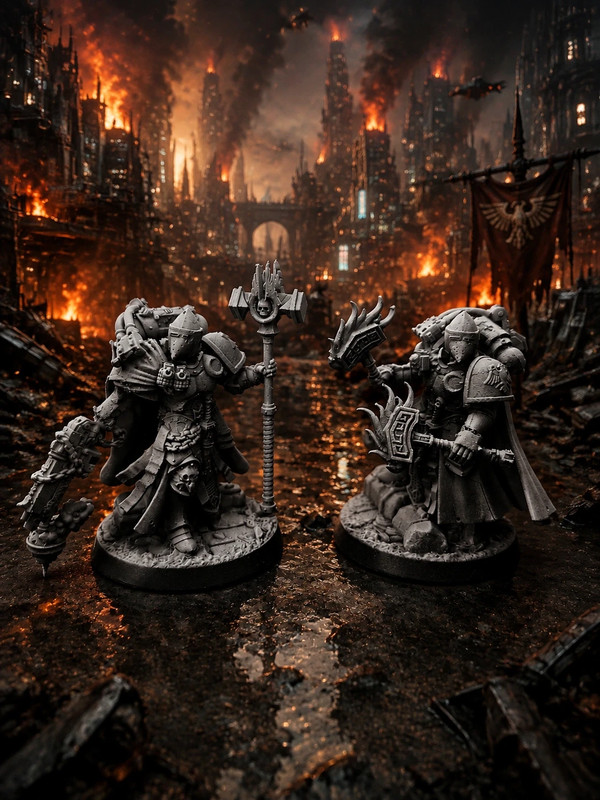 Les frères Doppler - Inquisition - Space Marines bladeguards - Warhammer 40k