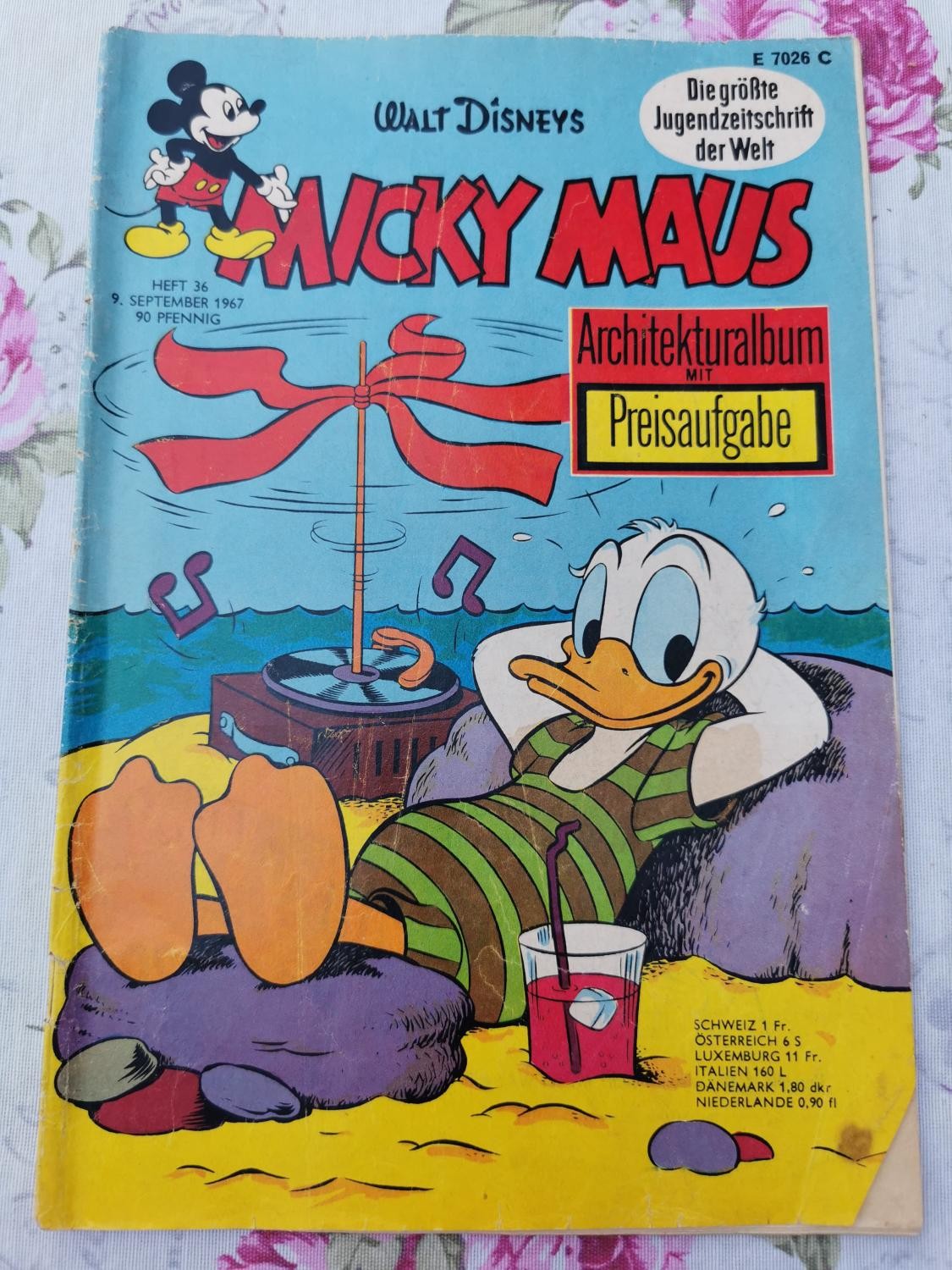 Libretto Topolino 36 del 09.09.1967 Walt Disney Hannover96 Karlsruher SC KSC