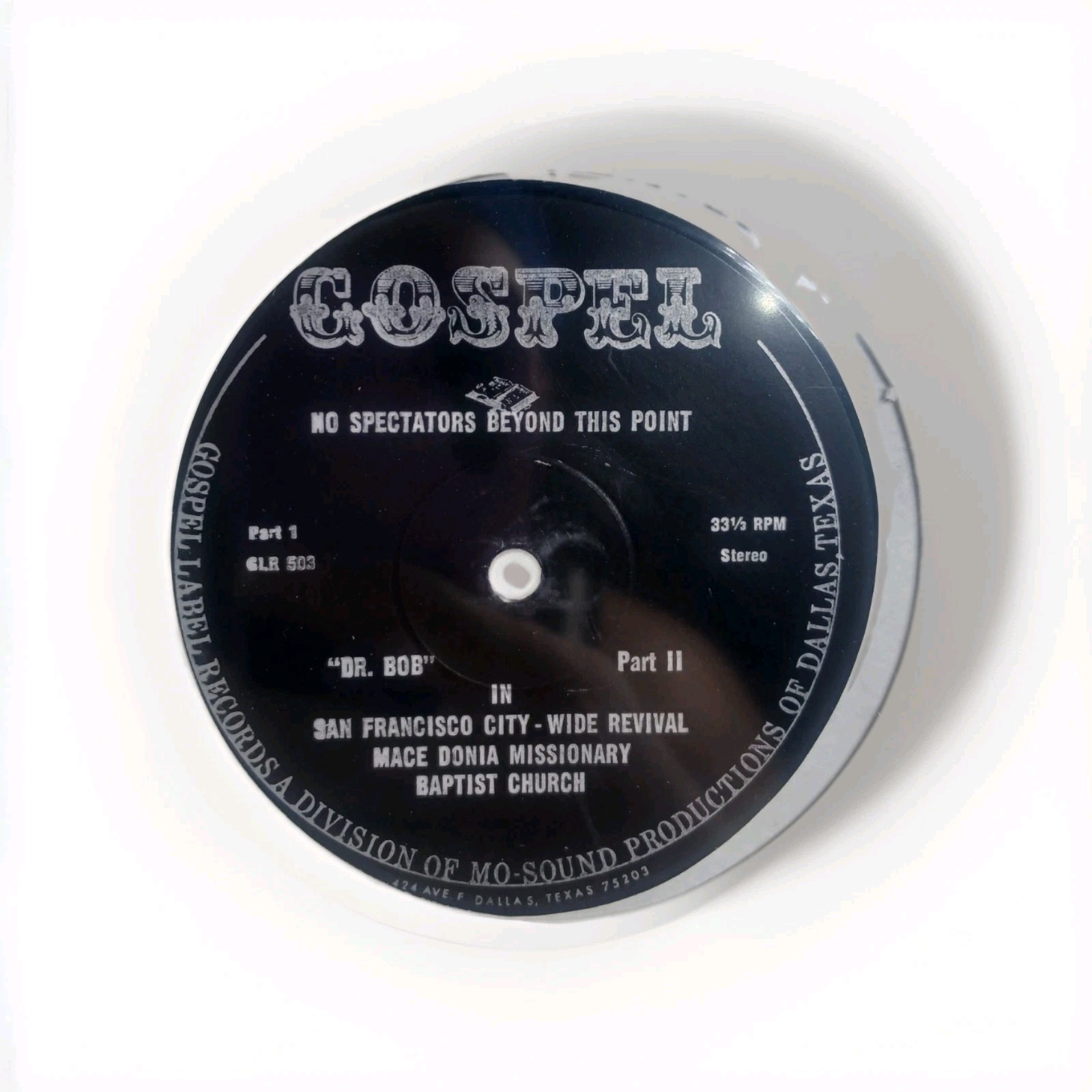Dr Bob No Spectators Beyond This Point Live Vinyl LP Gospel GLR 503 Rare Sealed