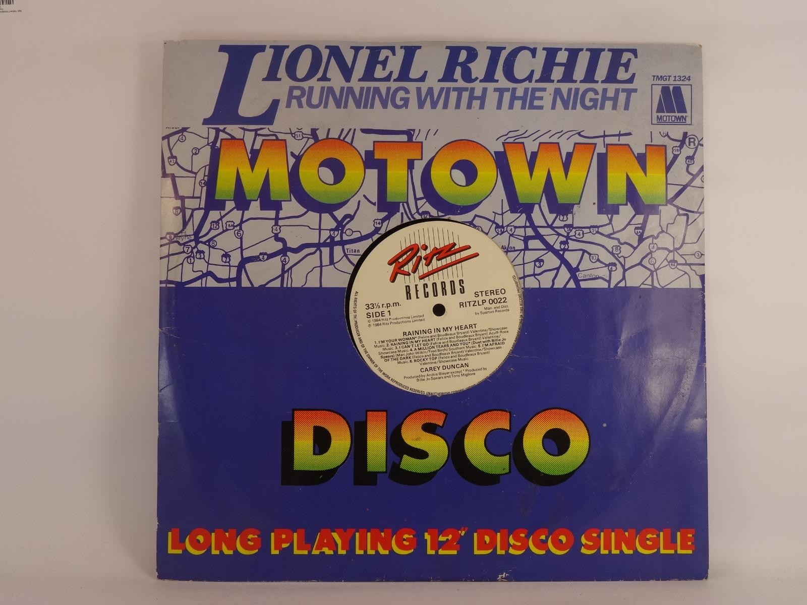 CAREY DUNCAN RAINING IN MY HEART (283) 2 Track 12" Single including Company Slee