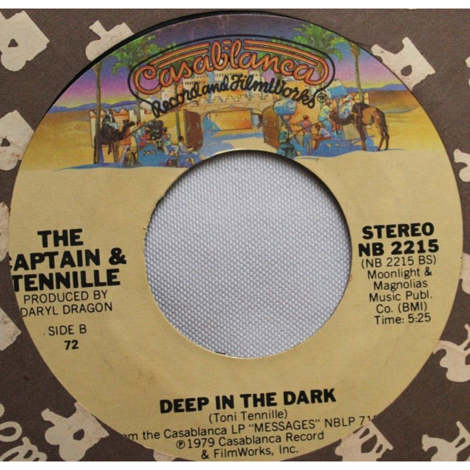 THE CAPTAIN & TENNILLE DEEP IN THE DARK / ONE MORE TIME 45 7" VINYL RECORD VG+