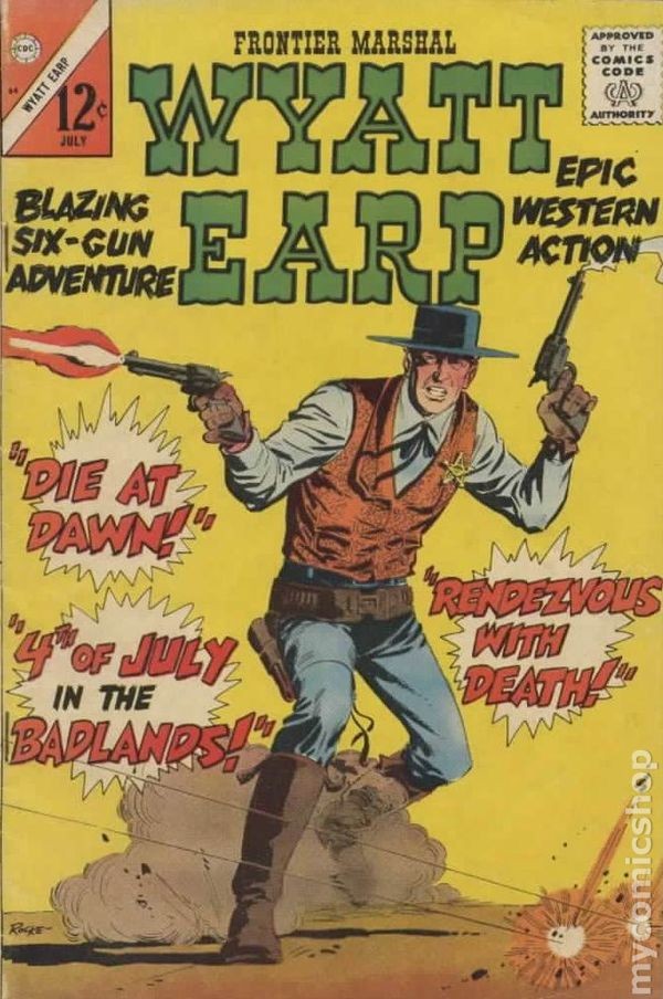 Wyatt Earp Frontier Marshal #64 VG 1966 immagine stock basso grado