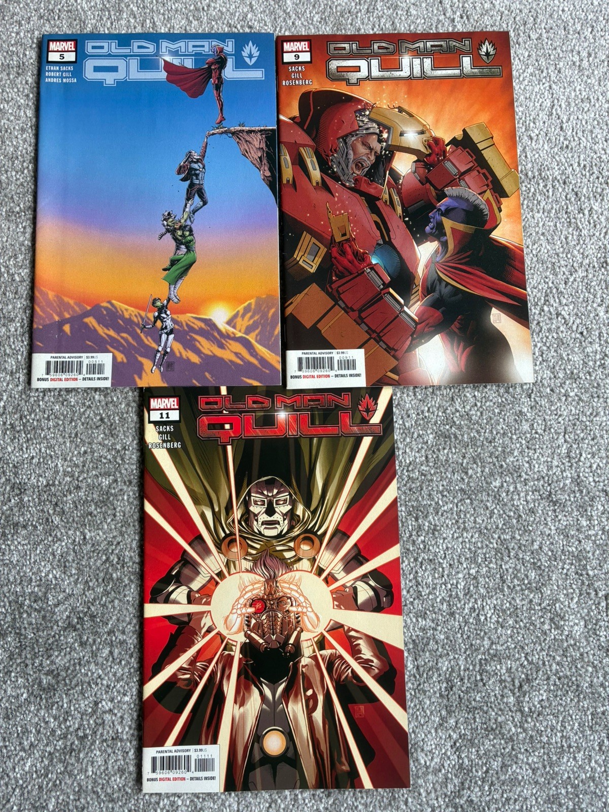 Old Man Quill #5 9 & 11 - GUARDIANS OF THE GALAXY / DOCTOR DOOM 3x Marvel Comics