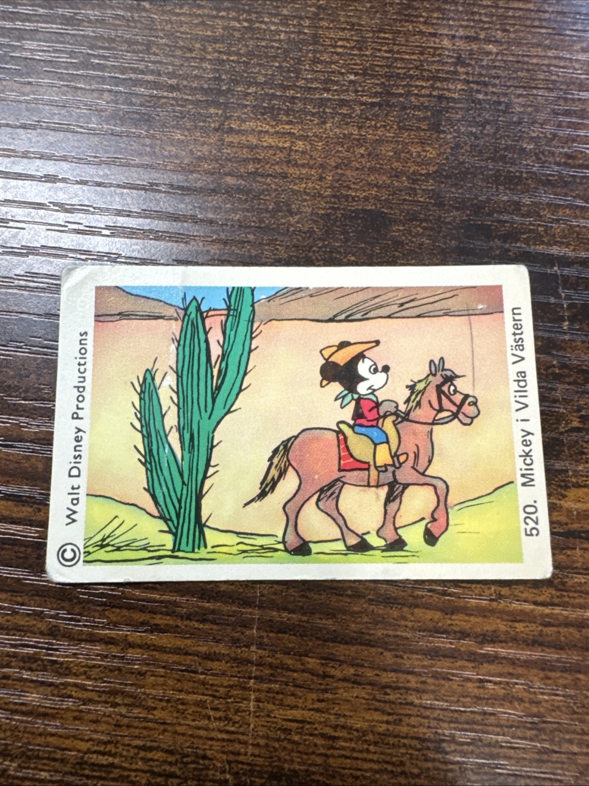 Cactus western cowboy cavallo Disney olandese anni '60/70