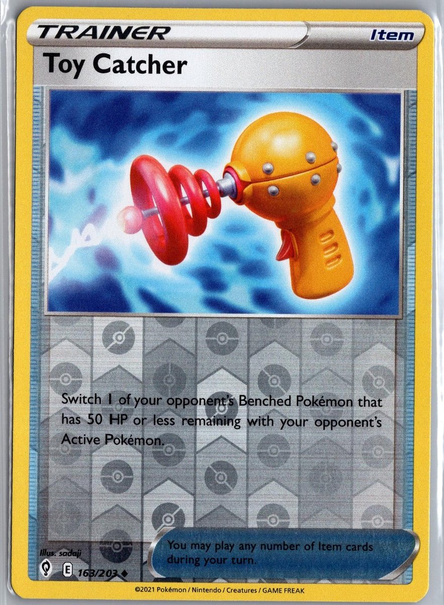Toy Catcher 163/203 Non Comune Cieli Evoluti Pokemon Reverse Holo Leggermente Giocato