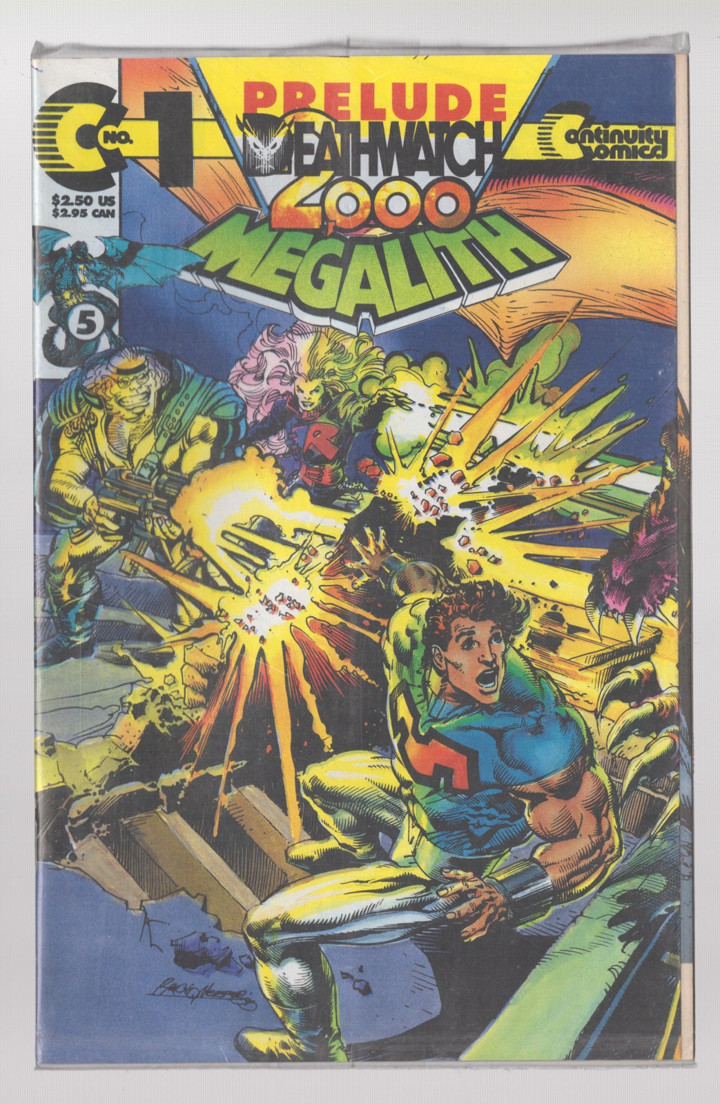 Megalith 1 (Continuity 1993) 2nd series,Deathwatch 2000,Polybagged+trading card