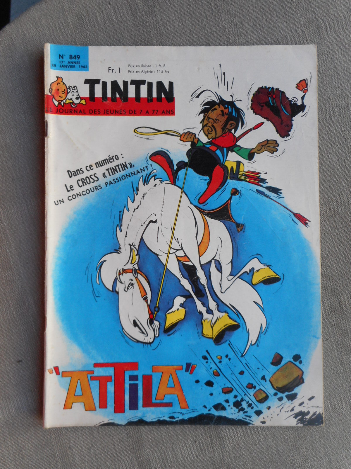 Hebdo Tintin 1ª Serie N°849 Stato Corretto Senza Più