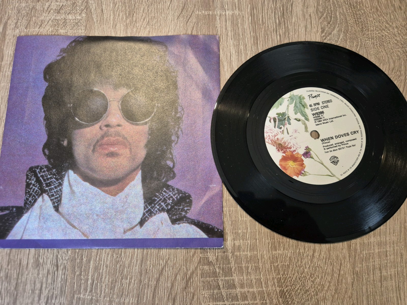 PRINCE " WHEN DOVES CRY" 7" VINYL SINGLE