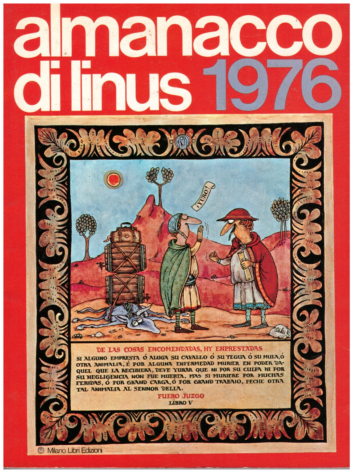 LINUS ALMANACCO 1976 BROSSURATO ed. Milano Libri