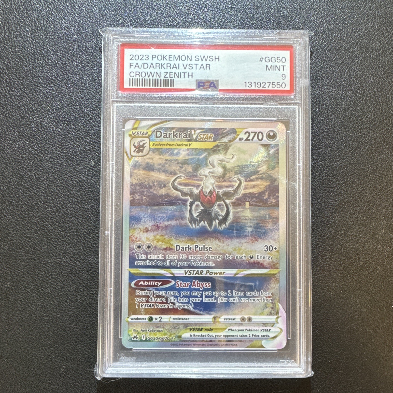 The Pokémon Company Darkrai VSTAR Full Art Holo GG50/GG70 EN 2023