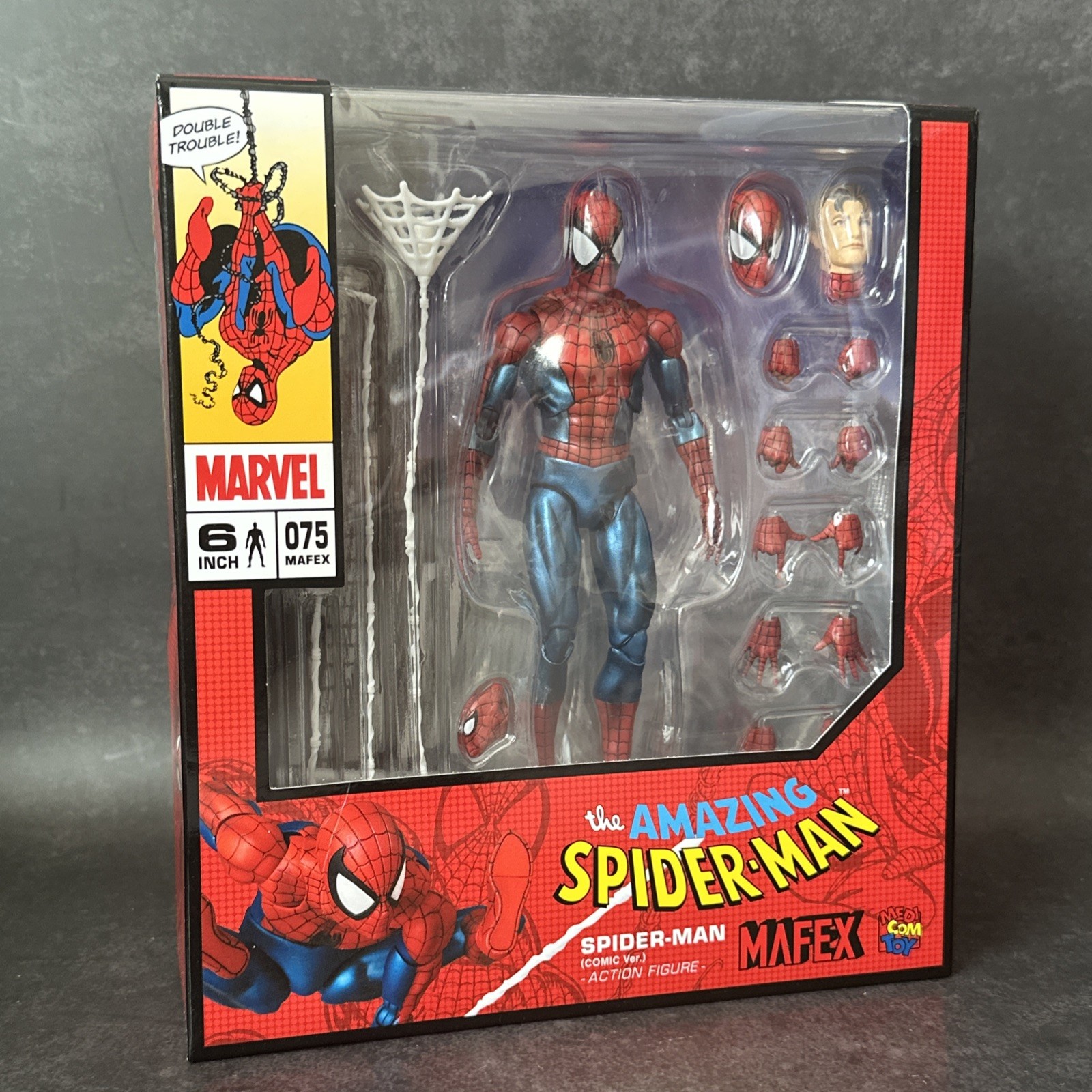Spider-Man n. 75 MARVEL L'INCREDIBILE UOMO RAGNO Medicom giocattolo Mafex 100% NUOVO