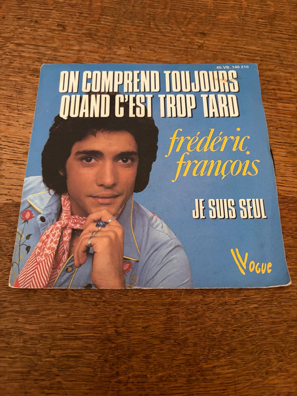 Disque vinyle 45T Frédéric François "Je suis seul"