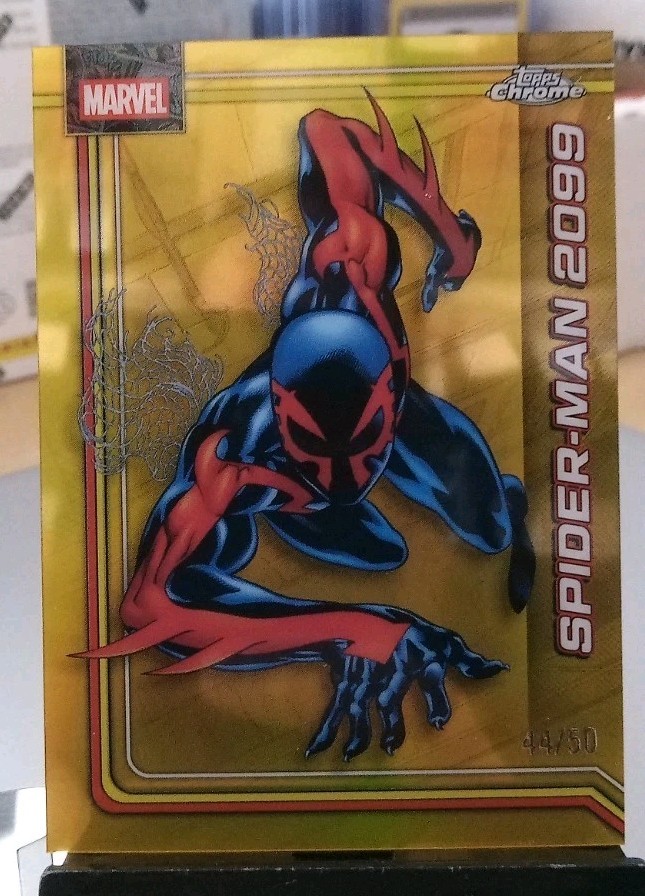 2026 Topps Chrome Marvel #164 Spider-Man 2099 rifrattore oro /50 🔥🔥🔥🔥