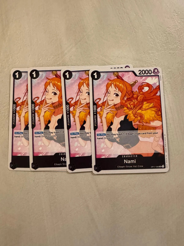 4x Nami OP17-086 – Elbaph Straw Hat – One Piece TCG