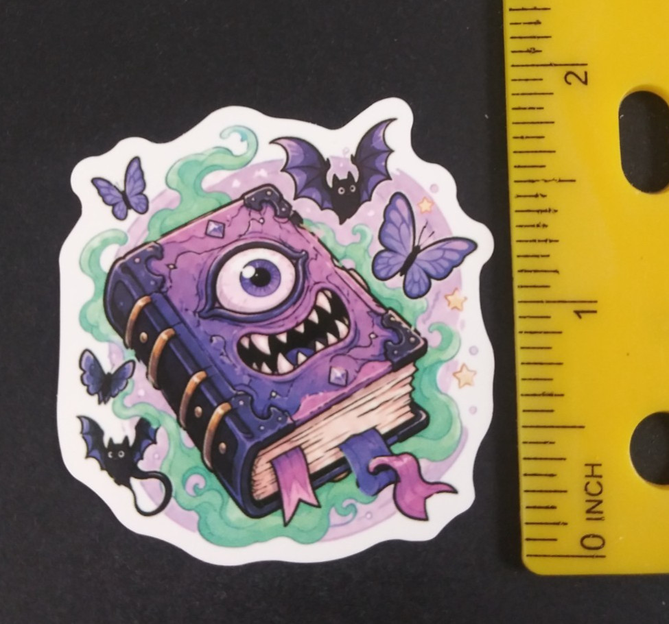 Monster Book Smiling At Bats & Butterflies Sticker (AJ)