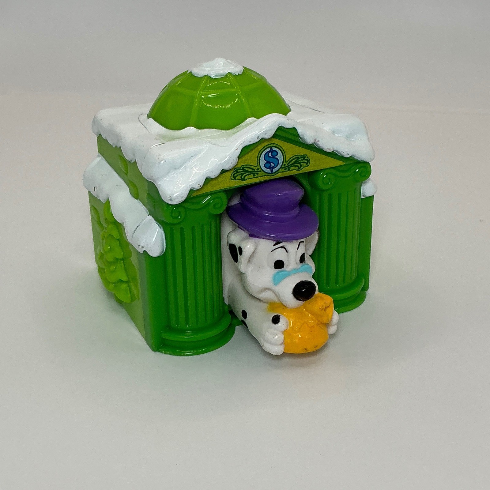 Disney 102 Dalmatians McDonalds Happy Meal Toy Holiday Bank Puppy 2000 Green