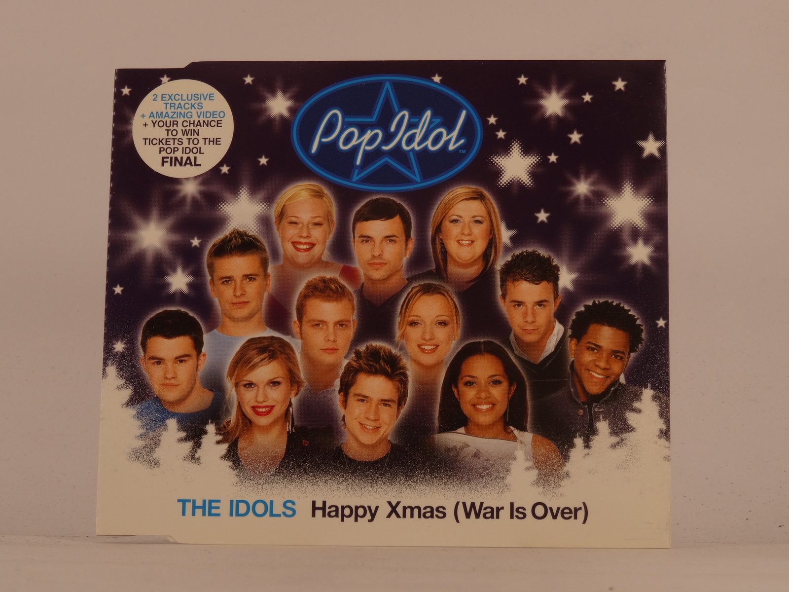 THE IDOLS HAPPY XMAS (WAR IS OVER) (L35) 3 Track CD Single including Picture Sle