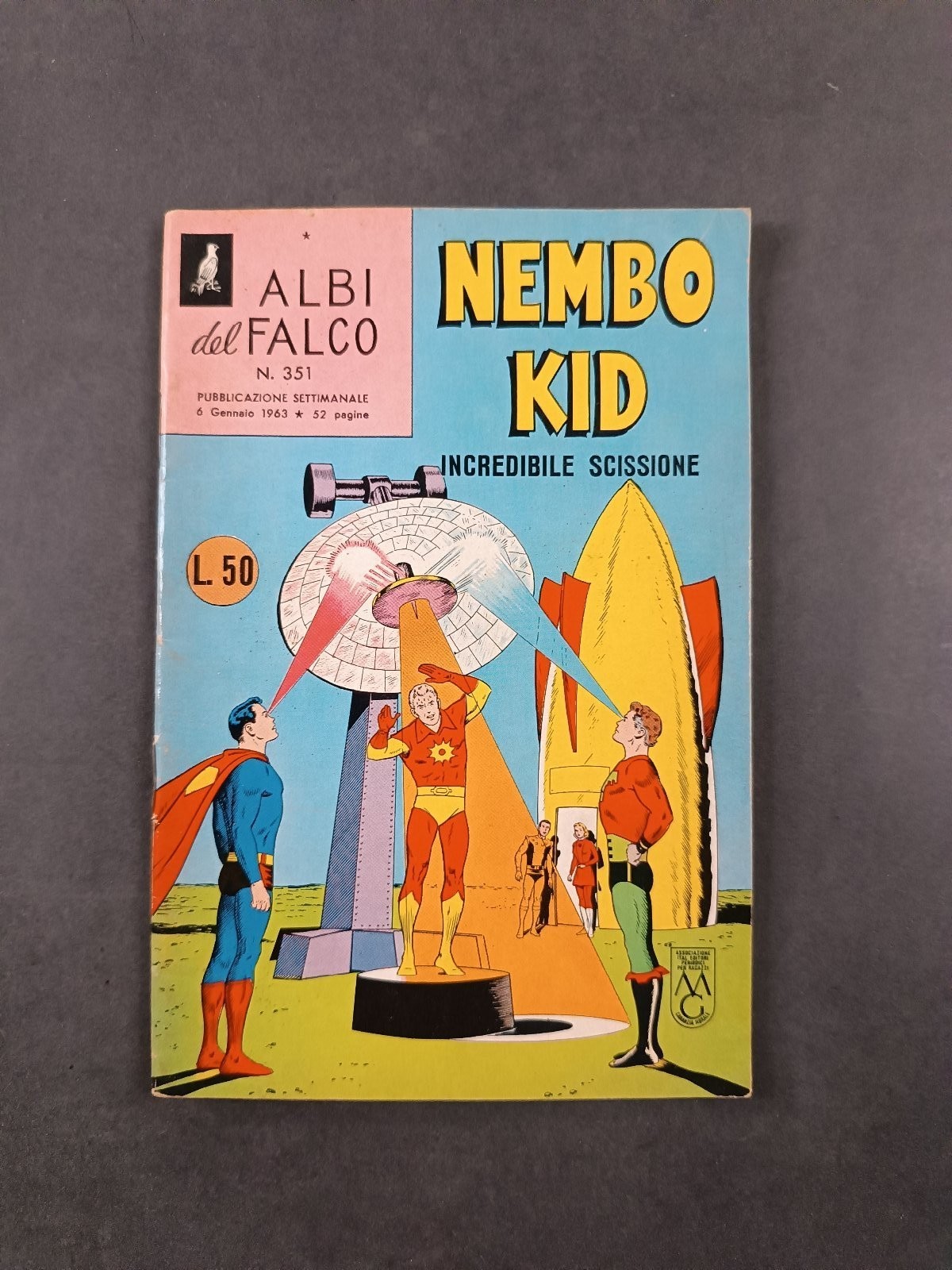 Albi del Falco Nembo Kid n.351 Incredibile Scissione Mondadori 1963