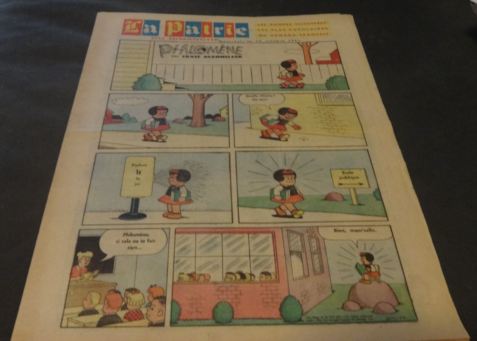 La Patrie - French newspapers comic strips supplement  Montreal Le Nov-5 -1961