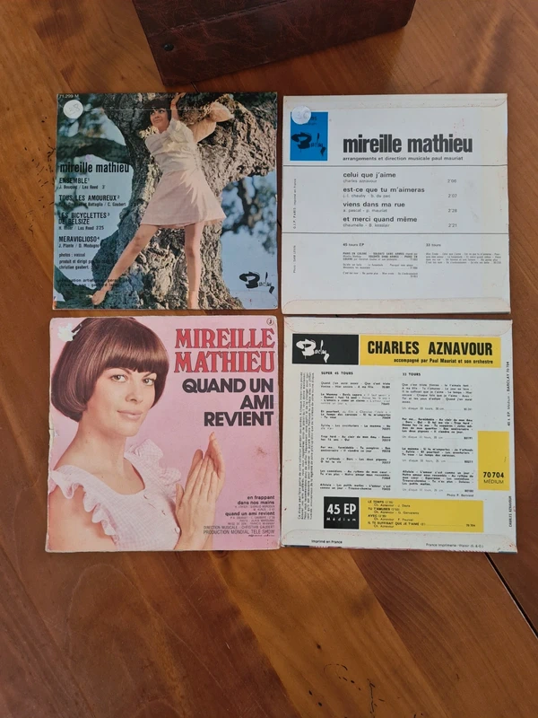 Vinyles 45 tours variété Française 1 € l'unité